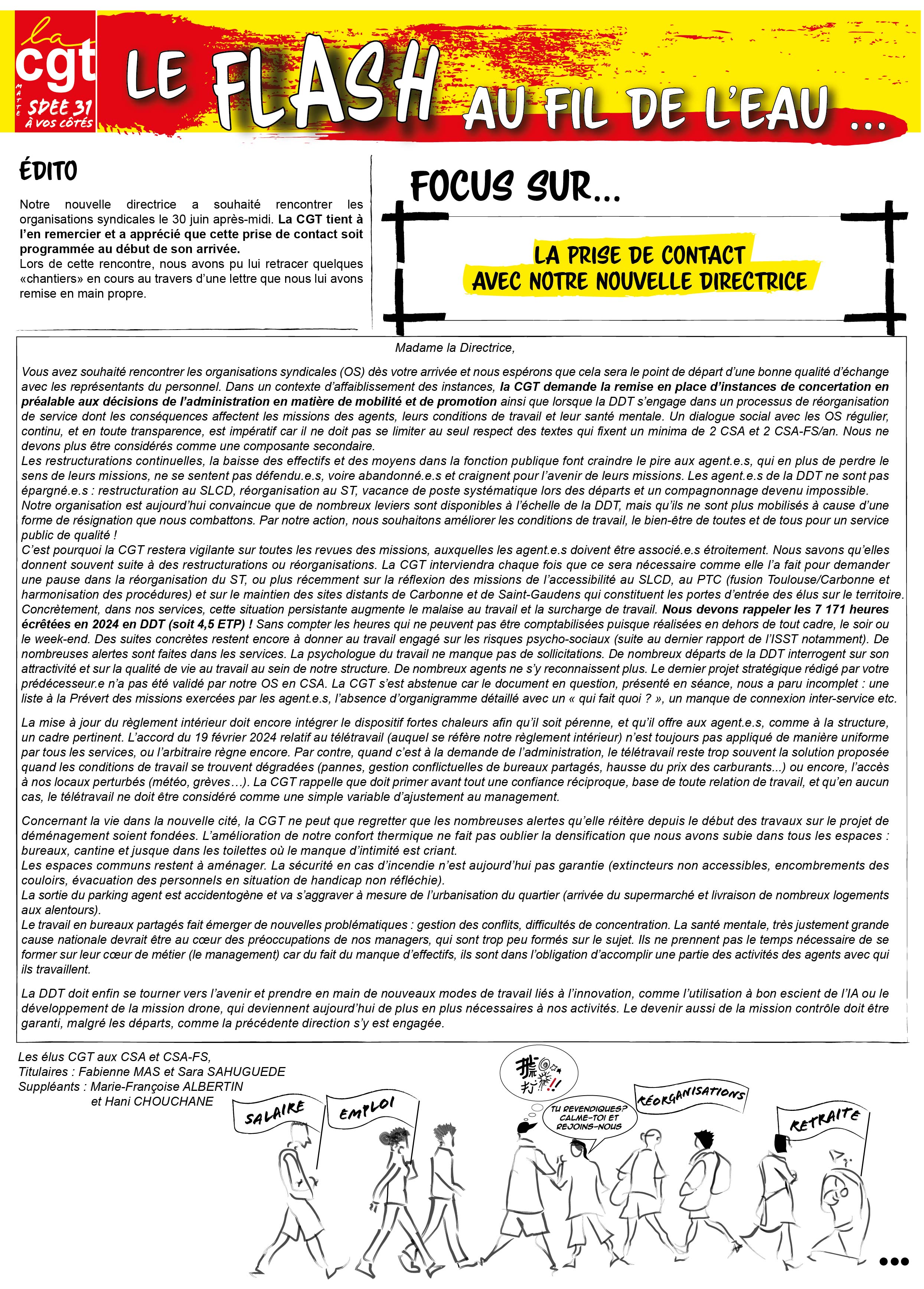 Le Flash au fil de l'eau de la CGT SDEE 31